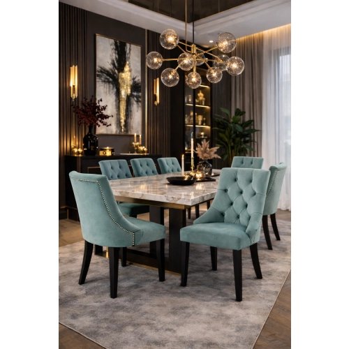 Krzesło Chesterfield PREMIUM KR-21 Tkanina Piano 09 Miętowy